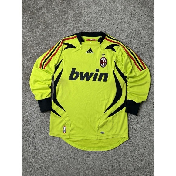 Vintage Mens Soccer Jersey Long Sleeve 2007-08 AC Milan Home GK 694865, Size S - Picture 1 of 12